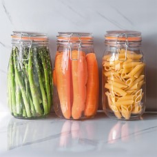 Neo 1L Pack of 3 Canisters with Airtight Silicone Seal Lids
